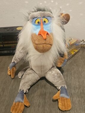 Disney Rafiki Plush - Blue, Orange, White, Gray, Tan Plush.